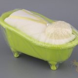 Комплект "ВАННОЧКА" зеленая,полотенце махровое 50х90 , мыло декоративное